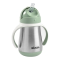 Beaba - Θερμομονωτικό ποτηράκι με καλαμάκι 250 ml, πράσινο