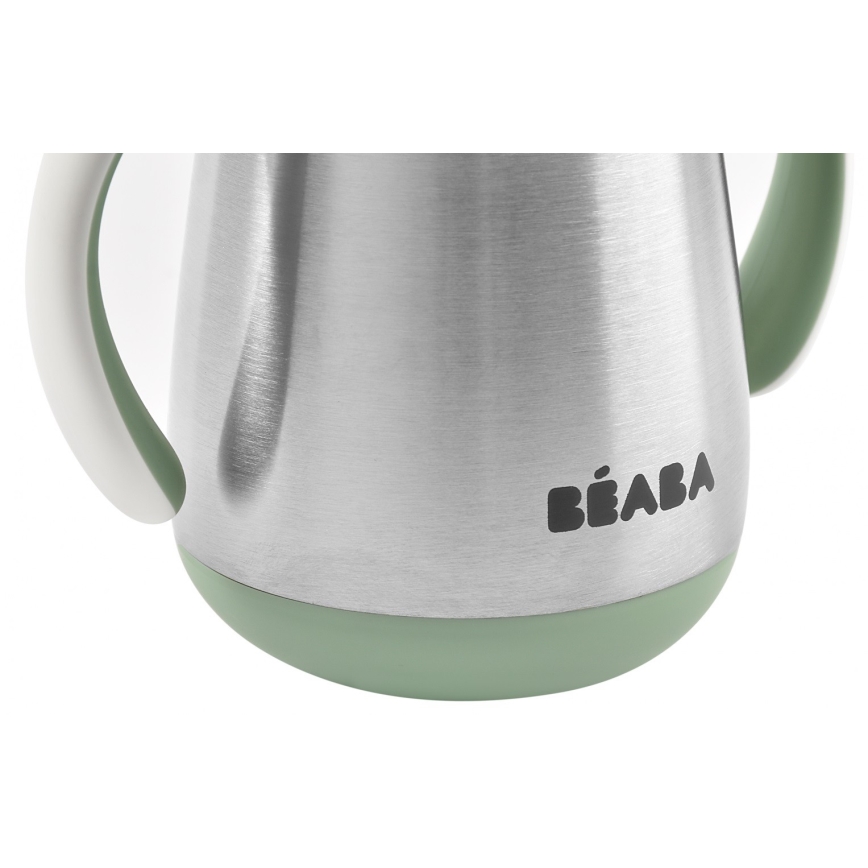 Beaba - Θερμομονωτικό ποτηράκι με καλαμάκι 250 ml, πράσινο