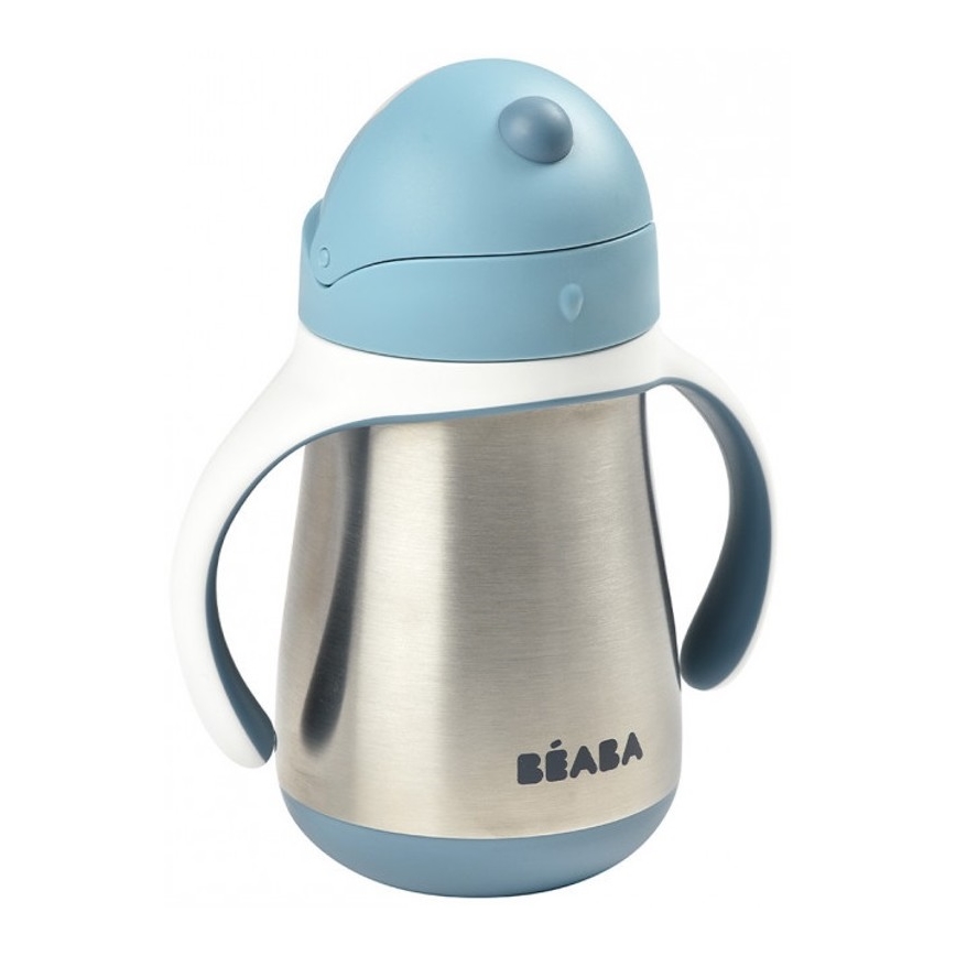 Beaba - Θερμομονωτικό ποτήρι με καλαμάκι 250 ml μπλε
