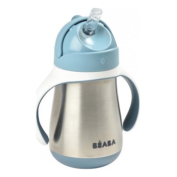 Beaba - Θερμομονωτικό ποτήρι με καλαμάκι 250 ml μπλε