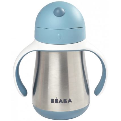 Beaba - Θερμομονωτικό ποτήρι με καλαμάκι 250 ml μπλε