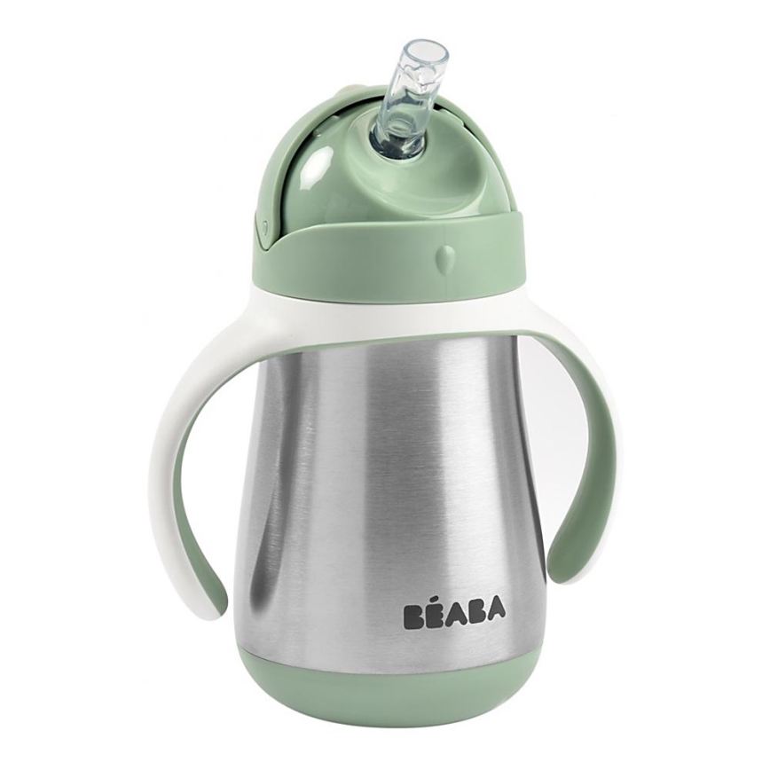 Beaba - Θερμομονωτικό ποτήρι με καλαμάκι 250 ml πράσινο