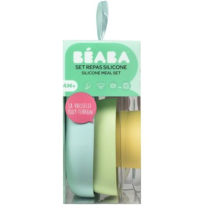 Beaba - Παιδικό σετ φαγητού Yellow 4 τεμάχια