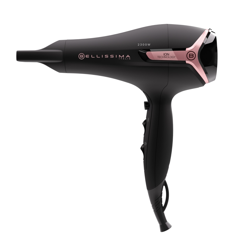 Bellissima 11860 - Σεσουάρ μαλλιών 2300W/230V, μαύρο/ρόζ