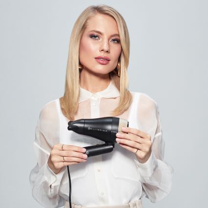 Bellissima 11872 - Σεσουάρ ταξιδιού B-TRAVEL 1400W/230V, μαύρο/χρυσό