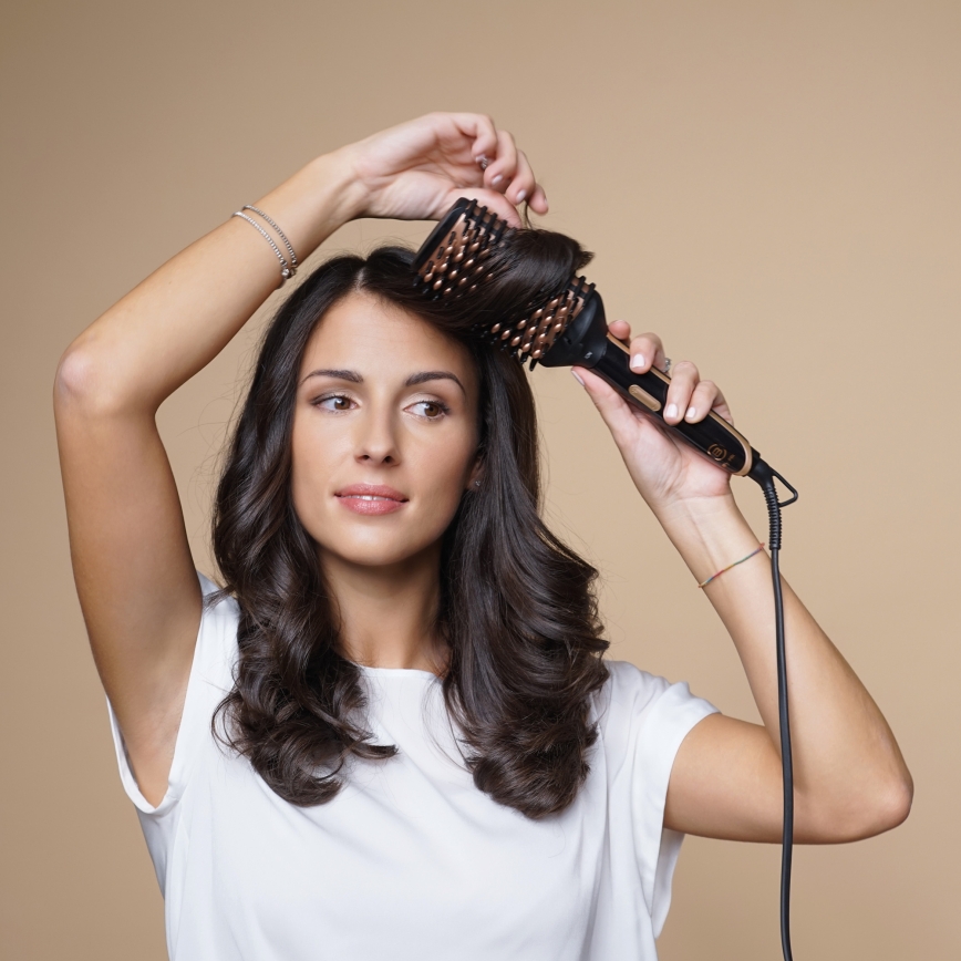 Bellissima 11879 - Βούρτσα θερμού αέρα MAGIC SHINY BRUSH 73W/230V σε ροζ χρυσό