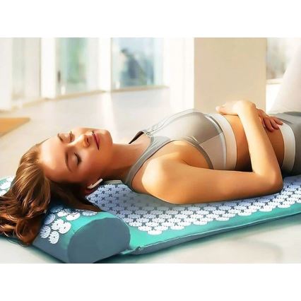 Beper - Σετ στρώματος και μαξιλαριού ακουπρέσουρας, σε χρώμα μέντας