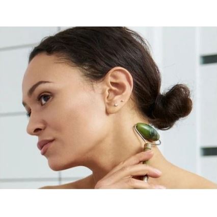 Beper - Ρολό μασάζ και πέτρα Gua Sha από νεφρίτη