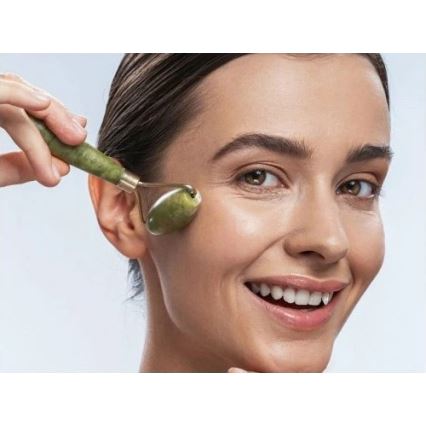 Beper - Ρολό μασάζ και πέτρα Gua Sha από νεφρίτη