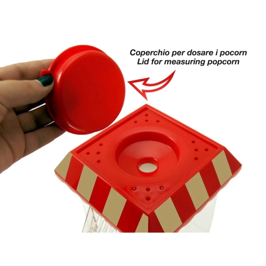 Beper - Ποπκορνιέρα 1200W/230V κόκκινη
