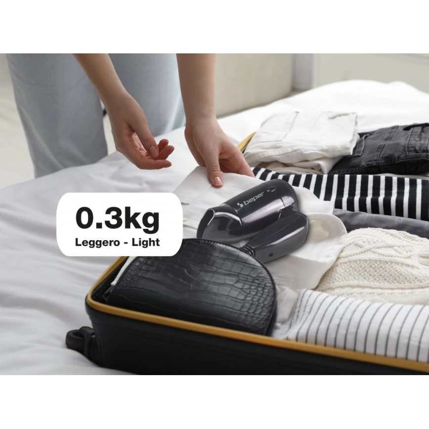 Beper - Ταξιδιωτικό σεσουάρ μαλλιών 1200W/230V