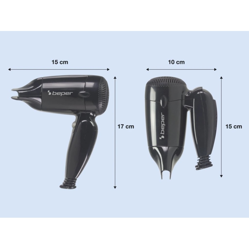 Beper - Ταξιδιωτικό σεσουάρ μαλλιών 1200W/230V