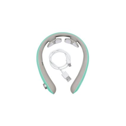 Beper - Επαναφορτιζόμενη συσκευή μασάζ για τον αυχένα EMS 5V/900 mAh, σε απόχρωση μέντας