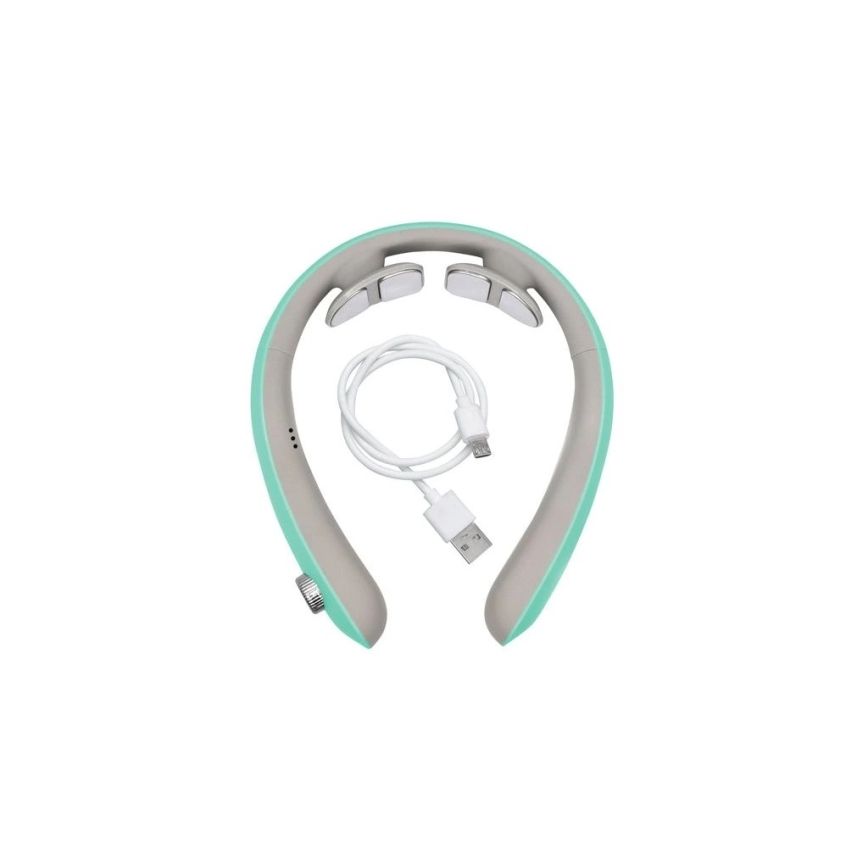 Beper - Επαναφορτιζόμενη συσκευή μασάζ για τον αυχένα EMS 5V/900 mAh, σε απόχρωση μέντας