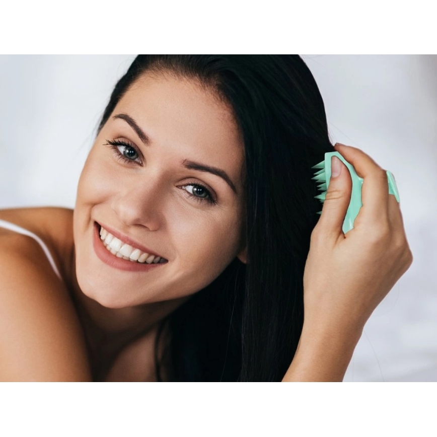 Beper - Βούρτσα μασάζ για το τριχωτό της κεφαλής, απόχρωση μέντας