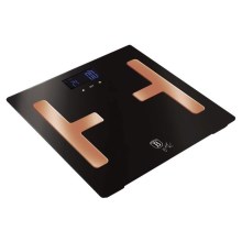 BerlingerHaus - Ψηφιακή  ζυγαριά με οθόνη LCD 2xAAA μαύρο/ροζ χρυσό