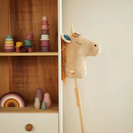 Bieco - Αλογάκι ιππασίας με στικ, Hobby horse MAGIC μονόκερος