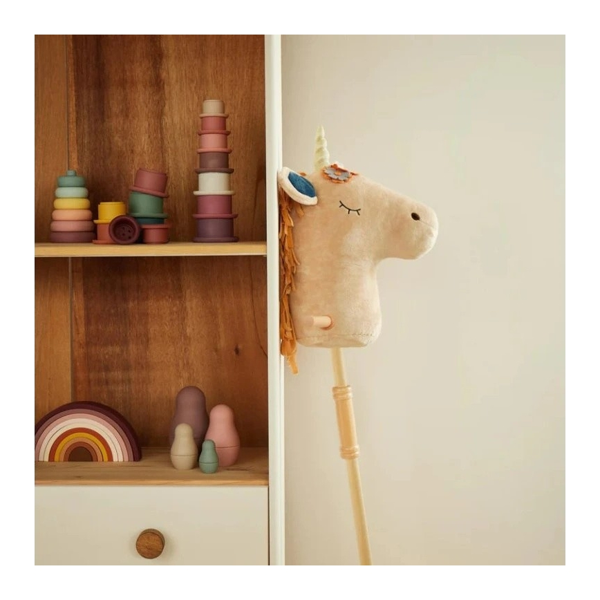 Bieco - Αλογάκι ιππασίας με στικ, Hobby horse MAGIC μονόκερος