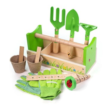 Bigjigs Toys - Gardening σετ in a crate
