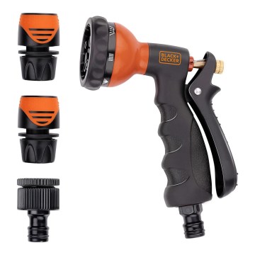 BLACK+DECKER - Πιστόλι ποτίσματος με 3 συνδέσμους