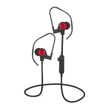 Bluetooth ακουστικά με μικρόφωνο και MicroSD Player μαύρα/κόκκινα