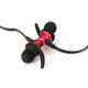 Bluetooth ακουστικά με μικρόφωνο και MicroSD Player μαύρα/κόοκκινα