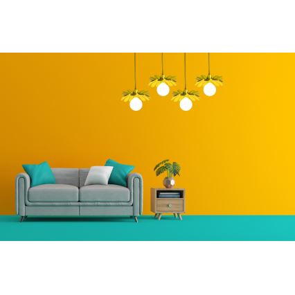Bohemia-Design - Κρεμαστό φωτιστικό σε καλώδιο ανάρτησης 1xE27/60W/230V κίτρινο