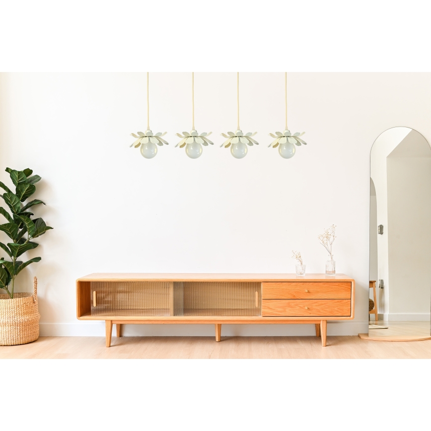 Bohemia-Design - Κρεμαστό φωτιστικό με καλώδιο 1xE27/60W/230V κρεμ
