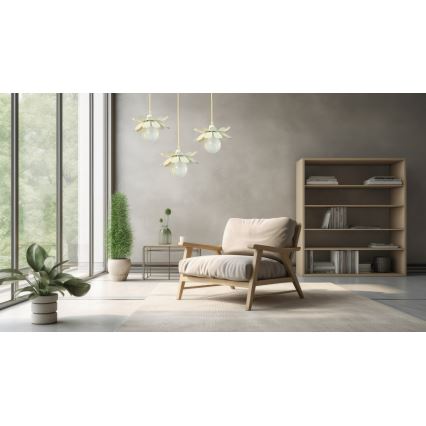 Bohemia-Design - Κρεμαστό φωτιστικό με καλώδιο 1xE27/60W/230V κρεμ