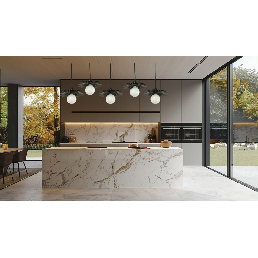 Bohemia-Design - Κρεμαστό φωτιστικό με καλώδιο 1xE27/60W/230V μαύρο