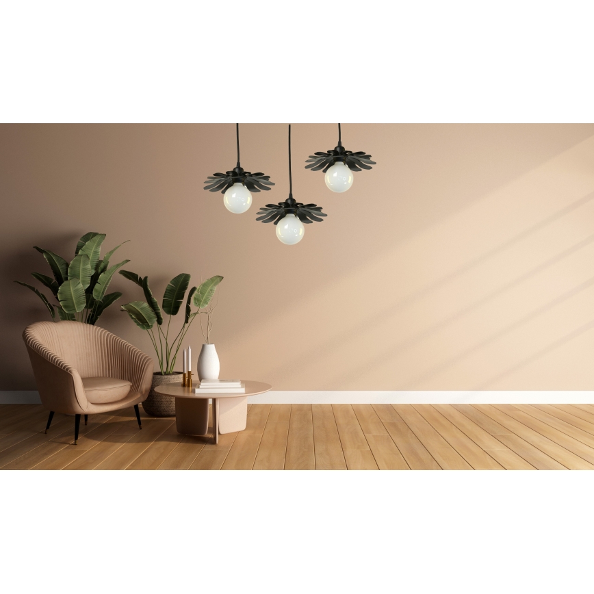 Bohemia-Design - Κρεμαστό φωτιστικό με καλώδιο 1xE27/60W/230V μαύρο