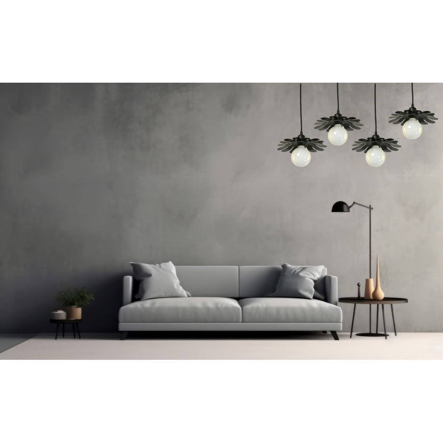 Bohemia-Design - Κρεμαστό φωτιστικό με καλώδιο 1xE27/60W/230V μαύρο