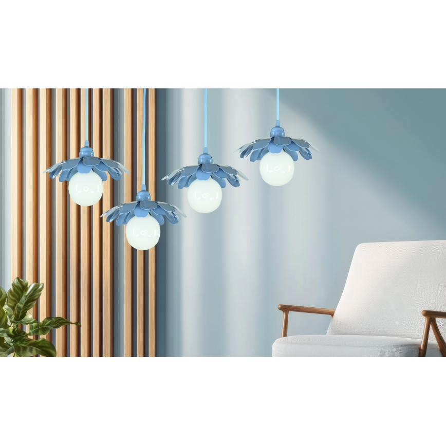 Bohemia-Design - Κρεμαστό φωτιστικό με καλώδιο 1xE27/60W/230V μπλε