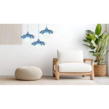 Bohemia-Design - Κρεμαστό φωτιστικό με καλώδιο 1xE27/60W/230V μπλε