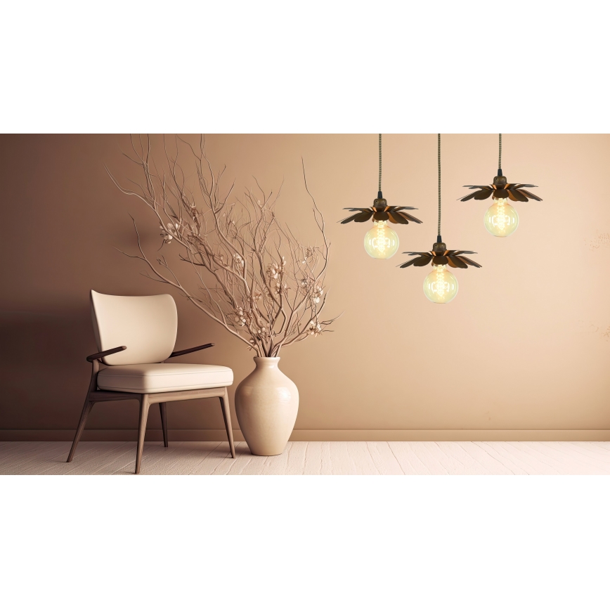 Bohemia-Design - Κρεμαστό φωτιστικό με καλώδιο 1xE27/60W/230V μπρονζέ