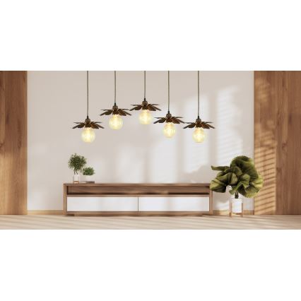 Bohemia-Design - Κρεμαστό φωτιστικό με καλώδιο 1xE27/60W/230V μπρονζέ