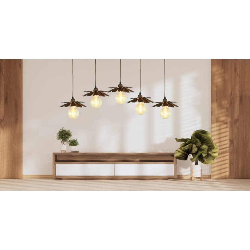Bohemia-Design - Κρεμαστό φωτιστικό με καλώδιο 1xE27/60W/230V μπρονζέ