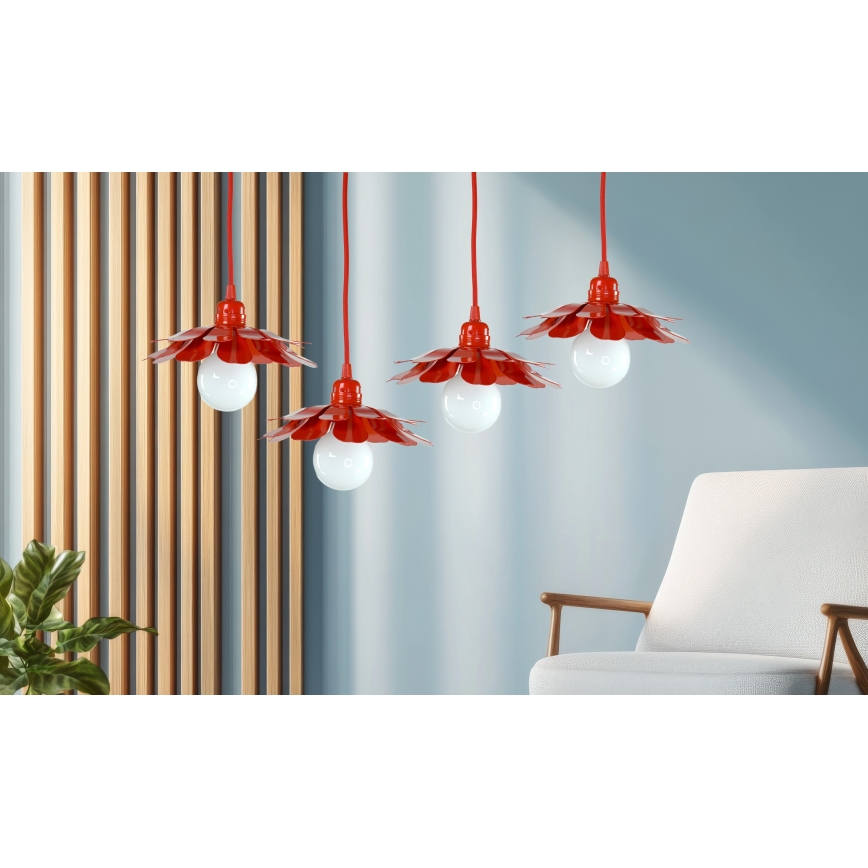 Bohemia-Design - Κρεμαστό φωτιστικό οροφής με καλώδιο 1xE27/60W/230V κόκκινο