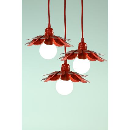 Bohemia-Design - Κρεμαστό φωτιστικό οροφής με καλώδιο 1xE27/60W/230V κόκκινο