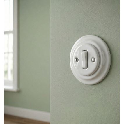 Bohemia-Design - Πορσελάνινη ρετρό κορνίζα απλή λευκή