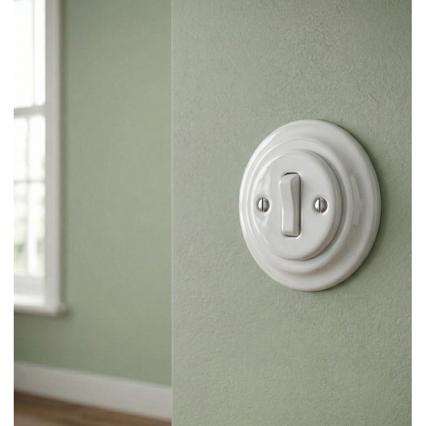 Bohemia-Design - Πορσελάνινη ρετρό κορνίζα απλή λευκή