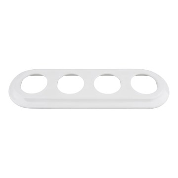 Bohemia-Design - Πορσελάνινη ρετρό κορνίζα για τέσσερις φωτογραφίες, λευκή