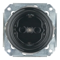 Bohemia-Design - Πορσελάνινη ρετρό οικιακή πρίζα SCHUKO 250V/16A χωρίς πλαίσιο, μαύρη
