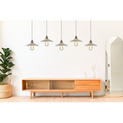 Bohemia-Design - Πορσελάνινο κρεμαστό φωτιστικό με καλώδιο 1xE27/60W/230V