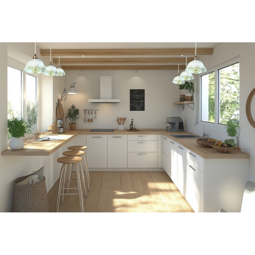Bohemia-Design - Πορσελάνινο κρεμαστό φωτιστικό με καλώδιο 1xE27/60W/230V