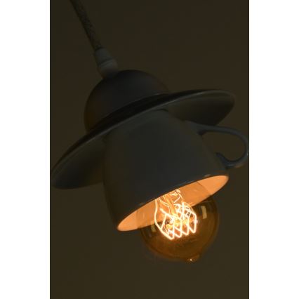 Bohemia-Design - Πορσελάνινο κρεμαστό φωτιστικό με καλώδιο 1xE27/60W/230V