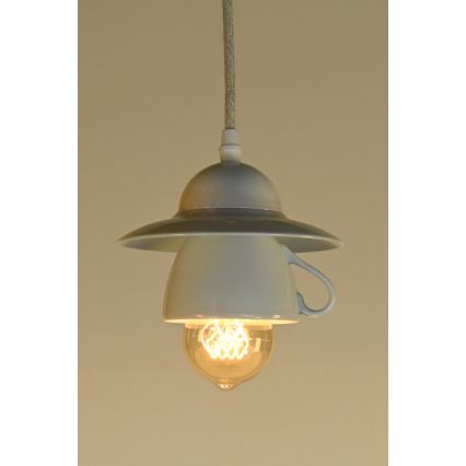 Bohemia-Design - Πορσελάνινο κρεμαστό φωτιστικό με καλώδιο 1xE27/60W/230V
