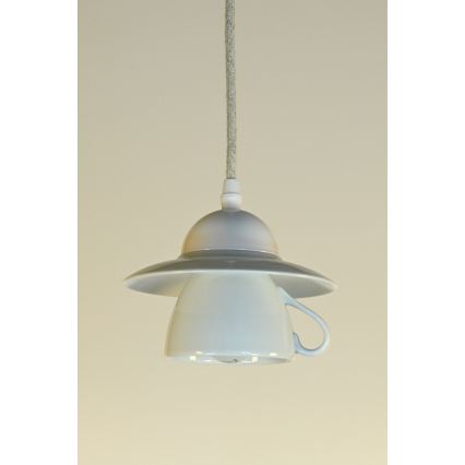 Bohemia-Design - Πορσελάνινο κρεμαστό φωτιστικό με καλώδιο 1xE27/60W/230V