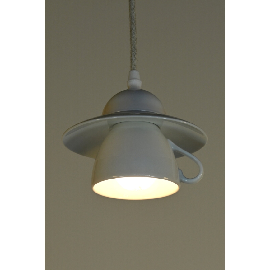 Bohemia-Design - Πορσελάνινο κρεμαστό φωτιστικό με καλώδιο 1xE27/60W/230V
