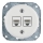 Bohemia-Design -Πορσελάνινη ρετρό υποδοχή Ethernet χωρίς πλαίσιο 2x CAT.5E λευκή